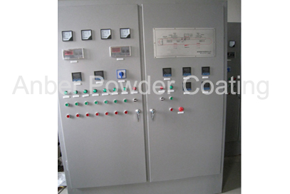 Control console for the whole powder painting line